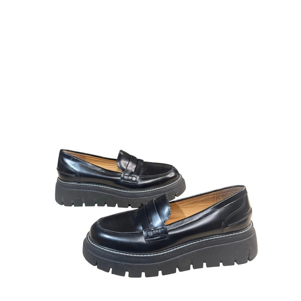 J/SLIDES Leather Tyler Platform Penny Loafers size 9